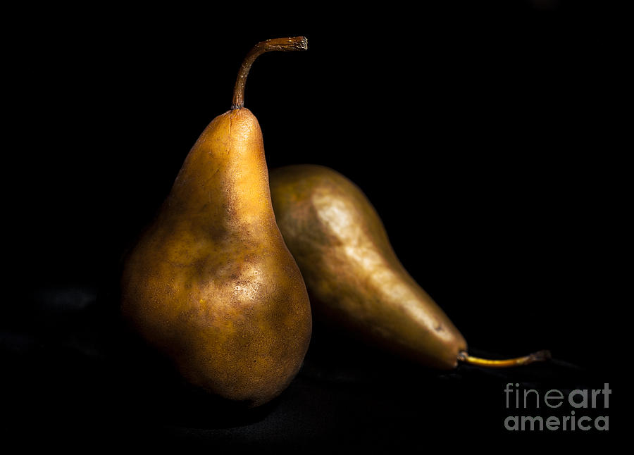 Pears Still Life by light painting Photograph by Vishwanath Bhat