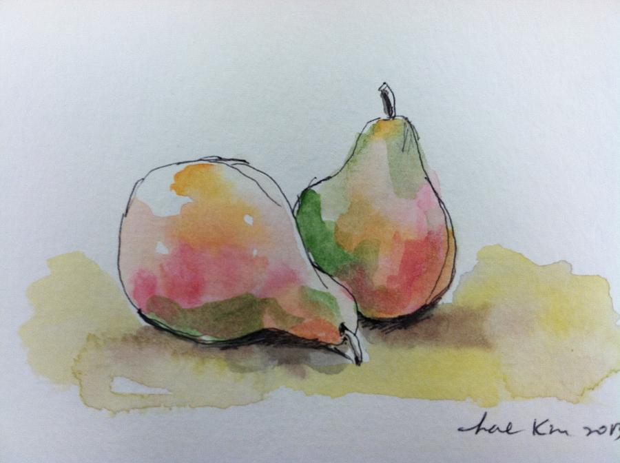 Pears4 Painting by Hae Kim
