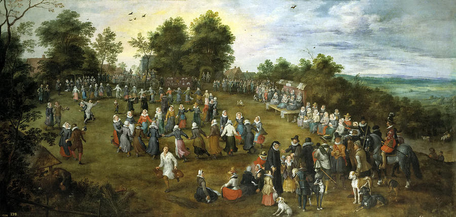 Peasant Dance for the Archdukes Painting by Jan Brueghel the Elder