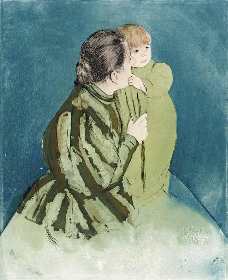 Peasant Mother And Child Painting by Celestial Images