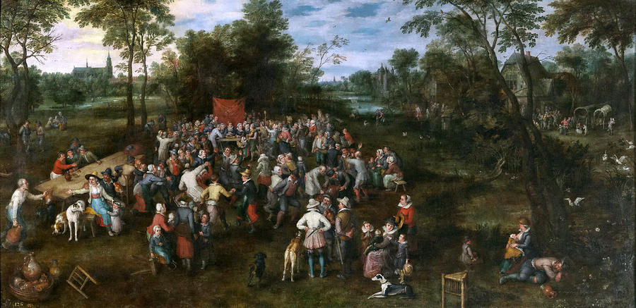 Peasant Wedding Feast Painting by Jan Brueghel the Elder