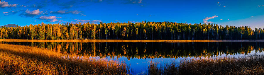Peavine Pond Panorama Photograph by Rob Tullis