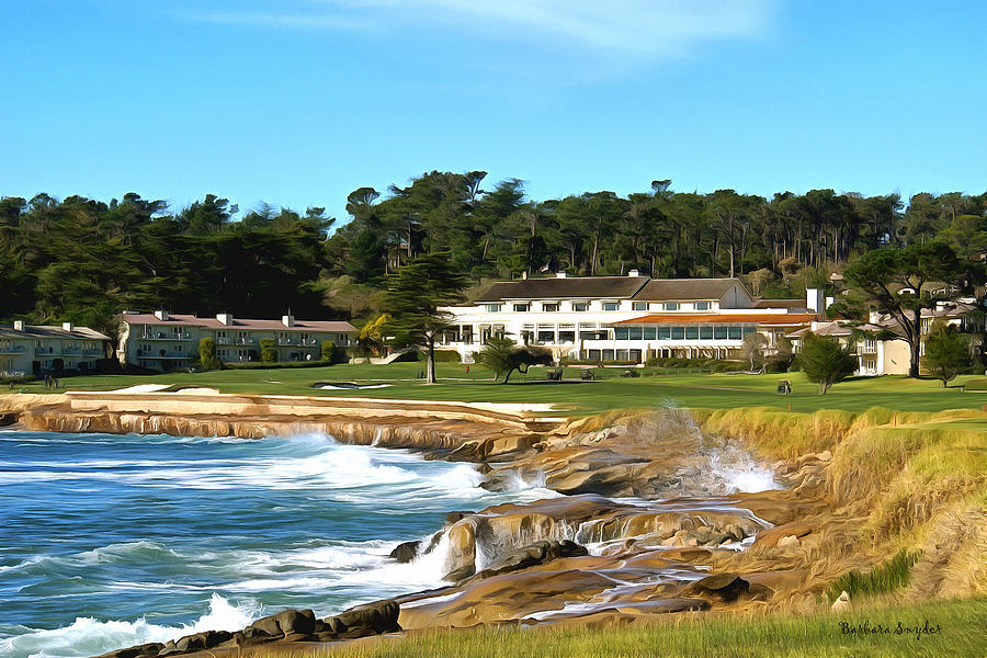 Pebble Beach Club House Painting by Barbara Snyder - Pixels