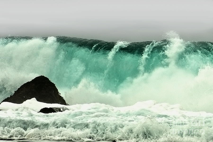 Pebble Beach Photograph - Pebble Beach Crashing Wave by Artist and Photographer Laura Wrede