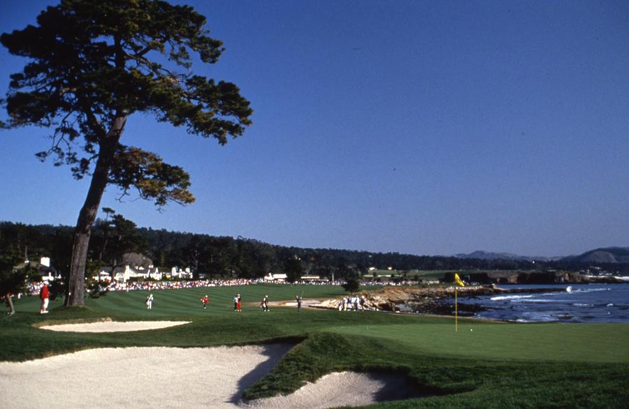 Golf Photograph - Pebble Beach Golf 18th Hole by Retro Images Archive