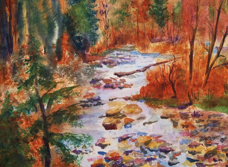 Pebbled Creek Painting by Ellen Levinson