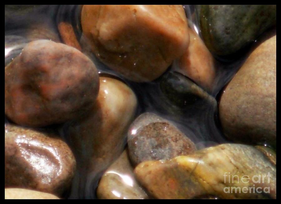 Pebbles in Water 2 Photograph by Joan-Violet Stretch
