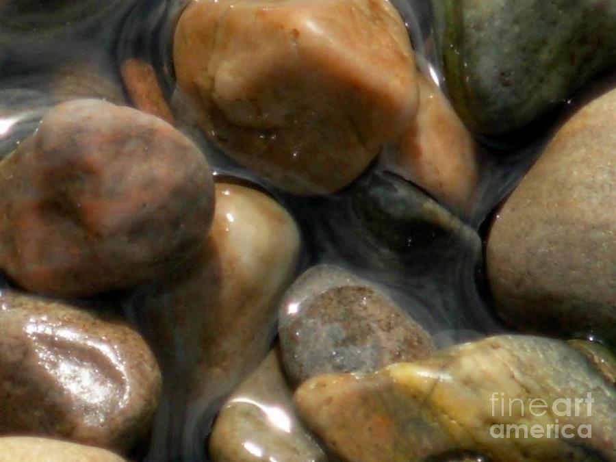 Pebbles in Water Photograph by Joan-Violet Stretch