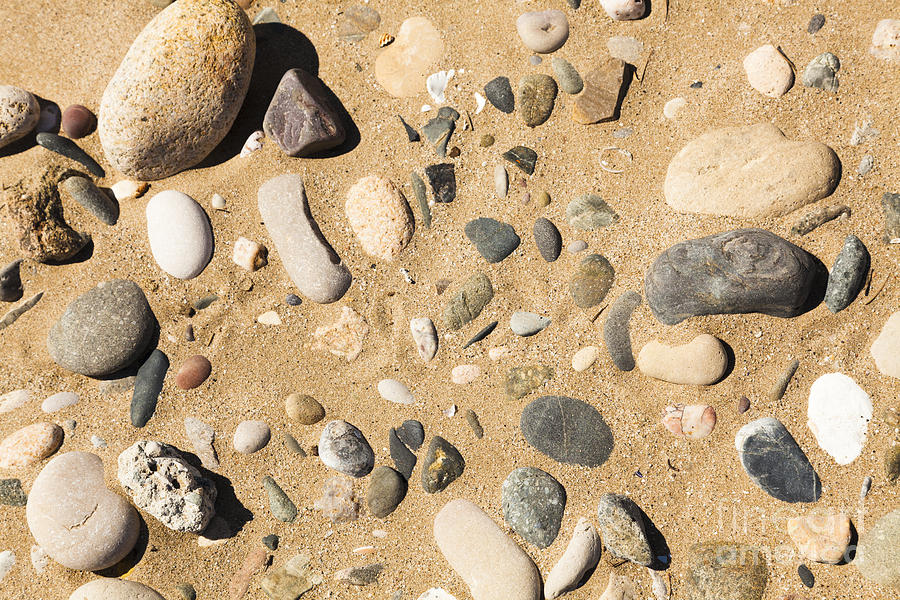 Pebbles On Beach Pattern Photograph by Peter Noyce