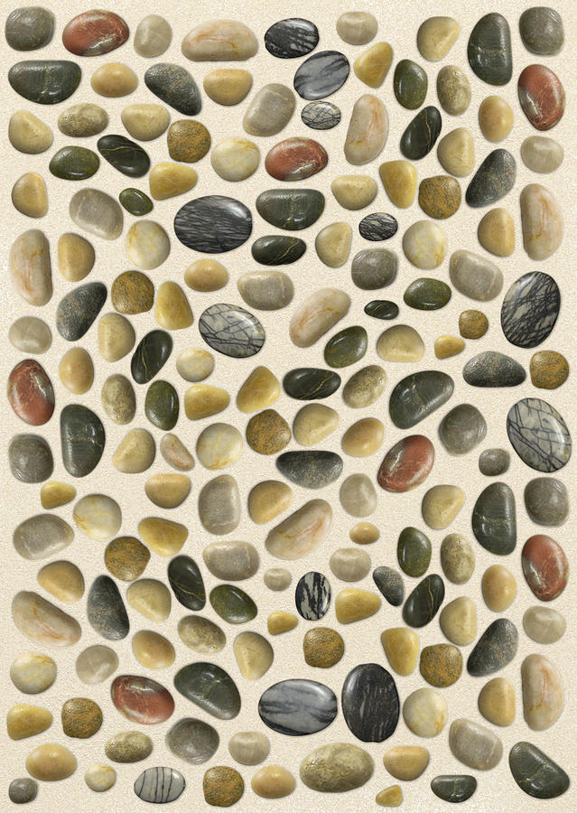 Pebbles on Sand Digital Art by Ym Chin