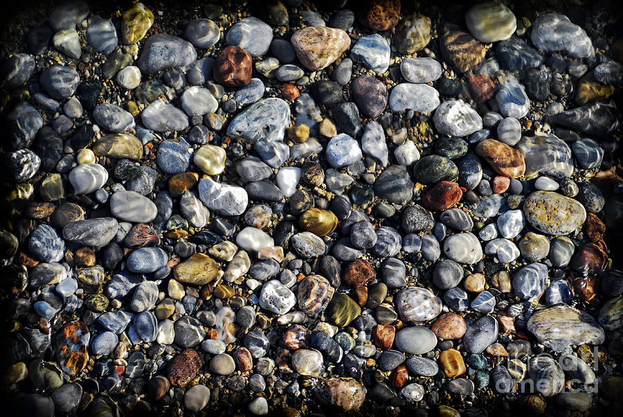 Pebbles Photograph - Pebbles under water by Elena Elisseeva