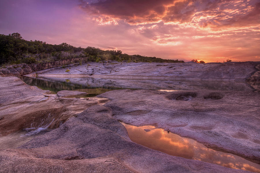 Sunset Photograph - Pedernales Falls 003 by Paul Huchton