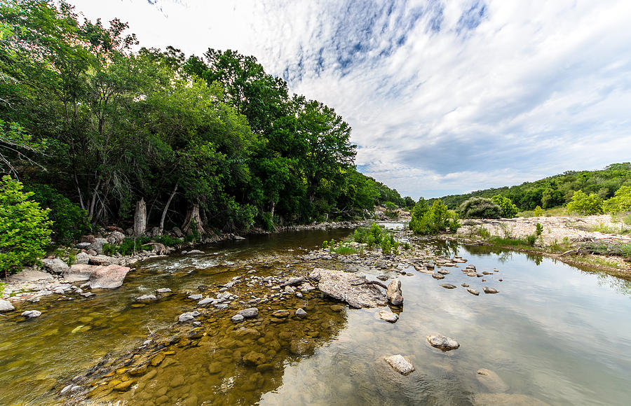 Pedernales River - Downstream Photograph by David Morefield