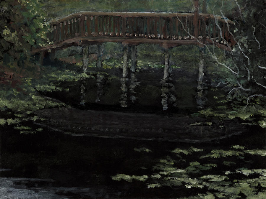 Bridge Painting - Pedestrain Bridge at Wekiva Island by Paul Illian
