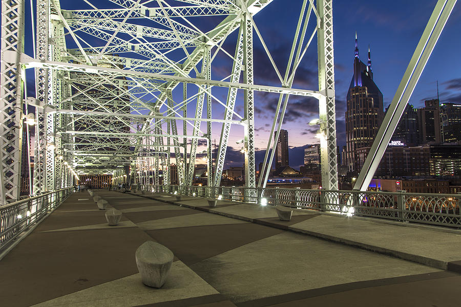 Pedestrian Bridge in Nashville  Photograph by John McGraw