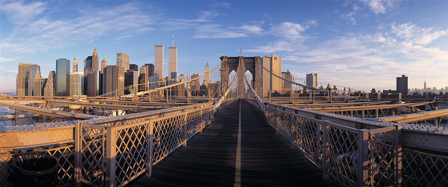 Brooklyn Bridge Photograph - Pedestrian Walkway Brooklyn Bridge New by Panoramic Images
