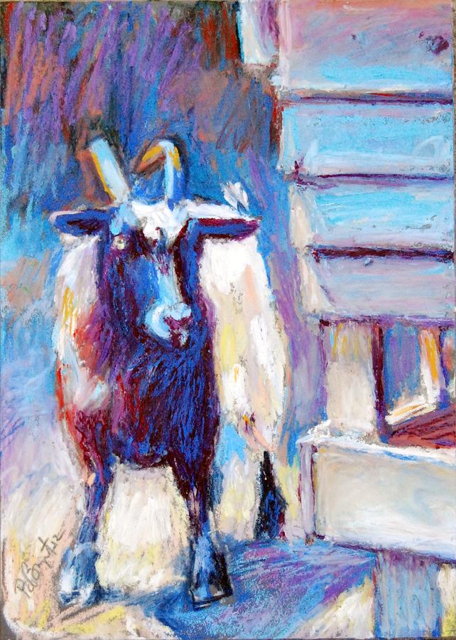 Goat Painting - Peek A Boo by Bethany Bryant