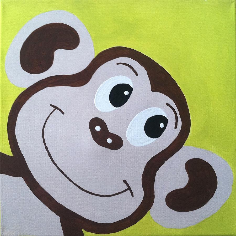 Peekaboo Monkey Painting by Preeti Kodikal - Fine Art America