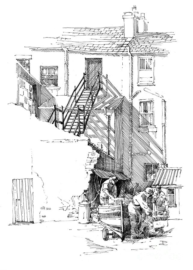 Peel Back Street Drawing by Paul Davenport