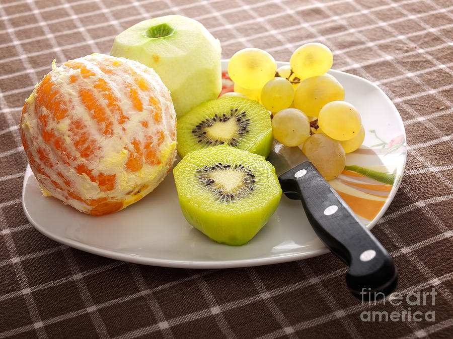 Fruit Photograph - Peeled fruit by Sinisa Botas