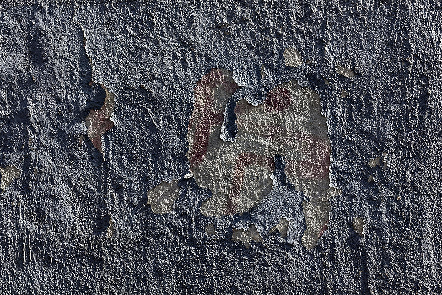 Peeling Paint Concrete Wall Photograph
