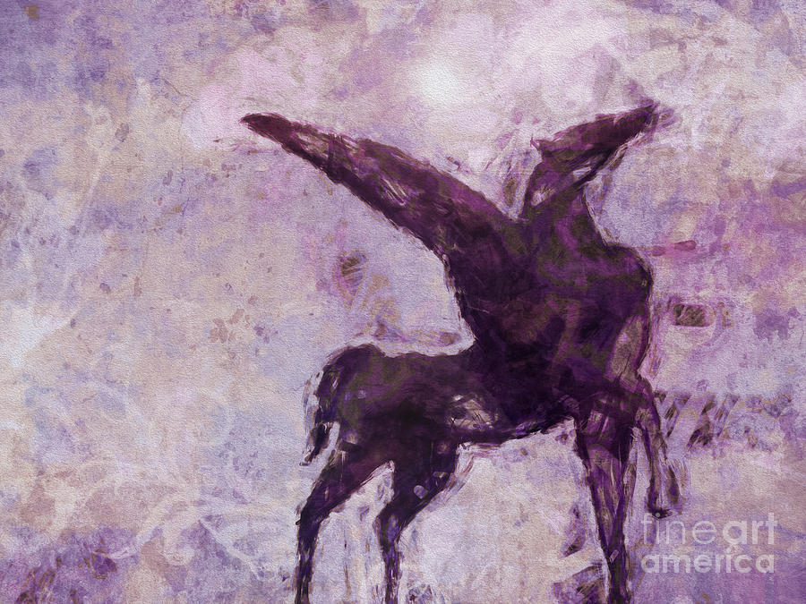 Pegasus Antique Digital Art by Lutz Baar