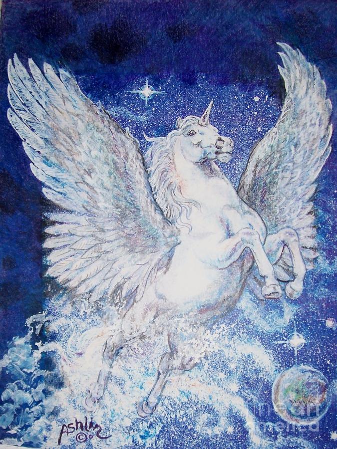 Pegasus Painting - Pegasus Unicorn by Sheila Tibbs