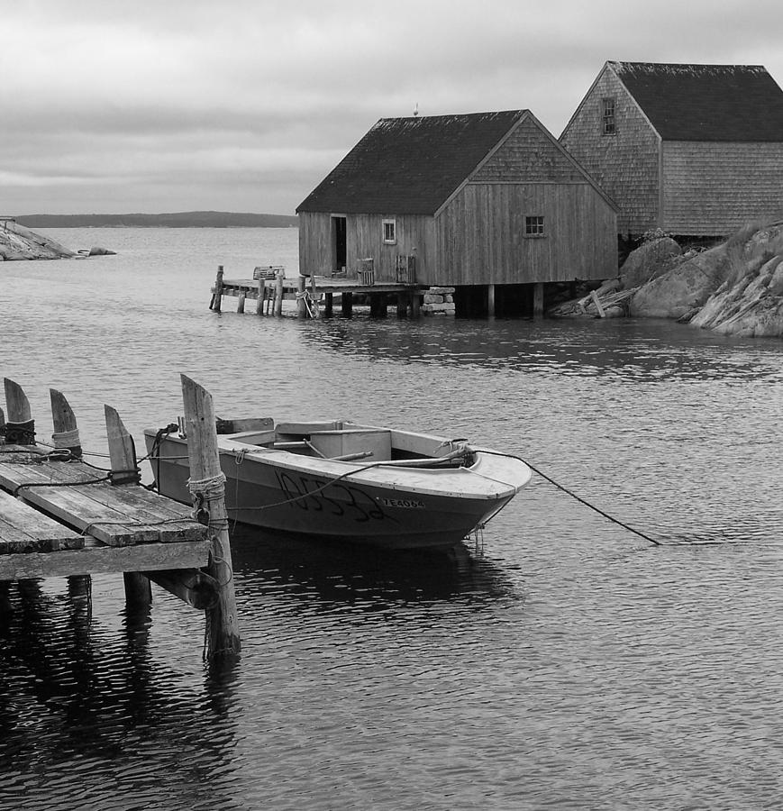 Peggys Cove in Black and White Photograph by Richard Bryce and Family