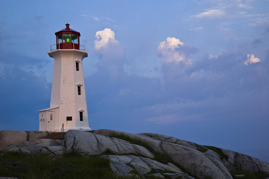 Lighthouse Photograph - Peggys Cove Lighthouse in Nova Scotia Number 16 by Randall Nyhof