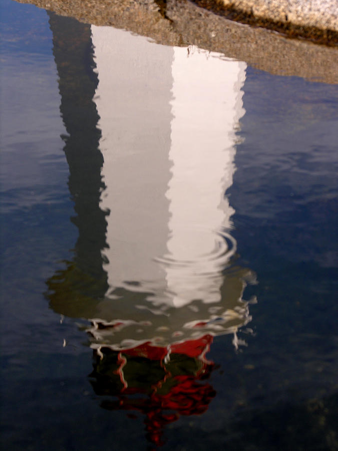 Peggys Cove Lighthouse Reflection 2 Photograph by Robert Lozen