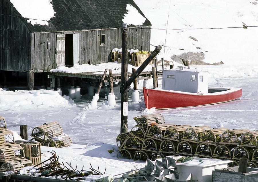 Peggys Cove Nova Scotia Canada in winter Photograph by Gary Corbett