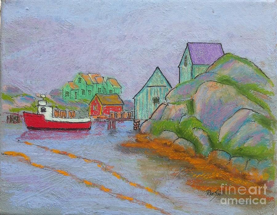Peggys Cove Pastel by Rae  Smith