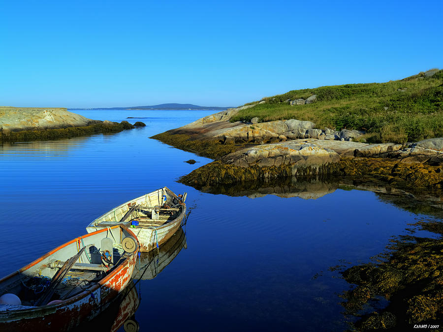 Boat Photograph - Peggys Cove Row Boats by Ken Morris