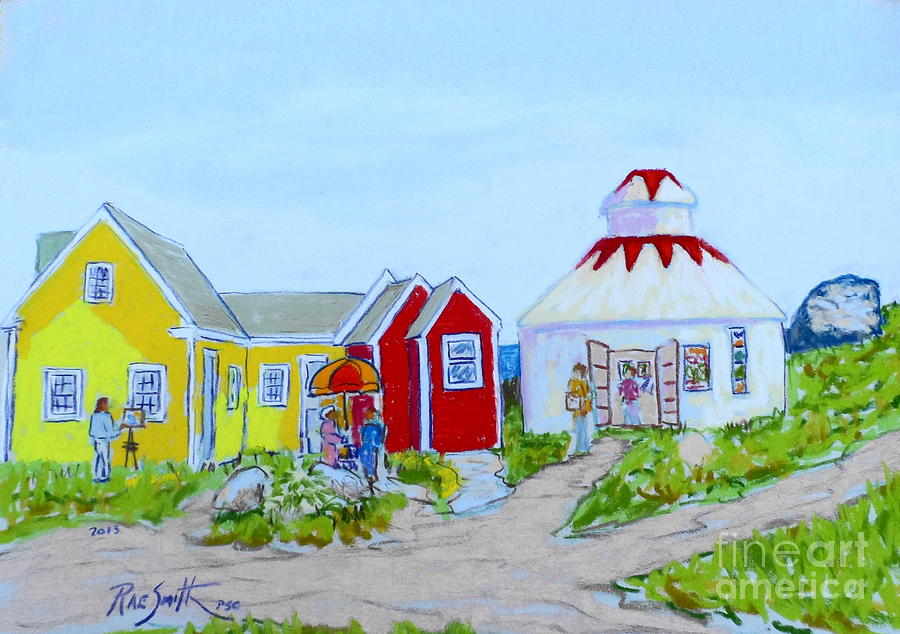 Peggys Cove Yurt Pastel by Rae  Smith PSC