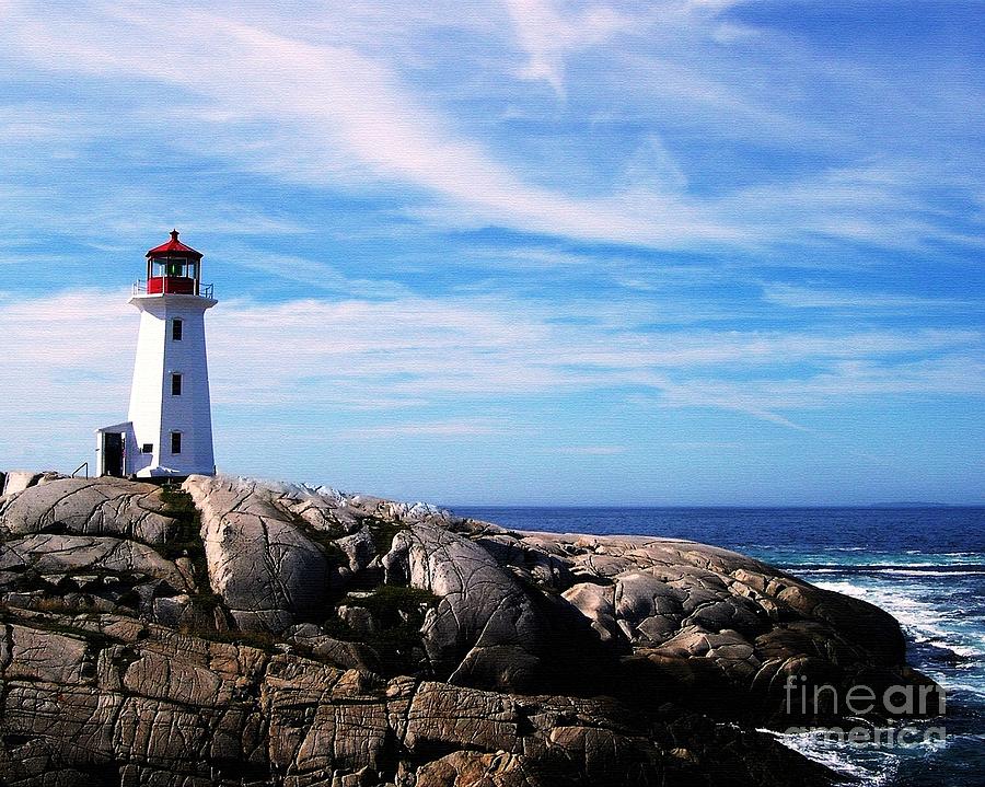 Peggys Point Lighthouse Photograph by Mel Steinhauer