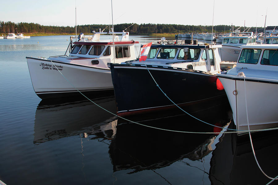 Boat Photograph - PEI Boats in Harbor by Jim Vance