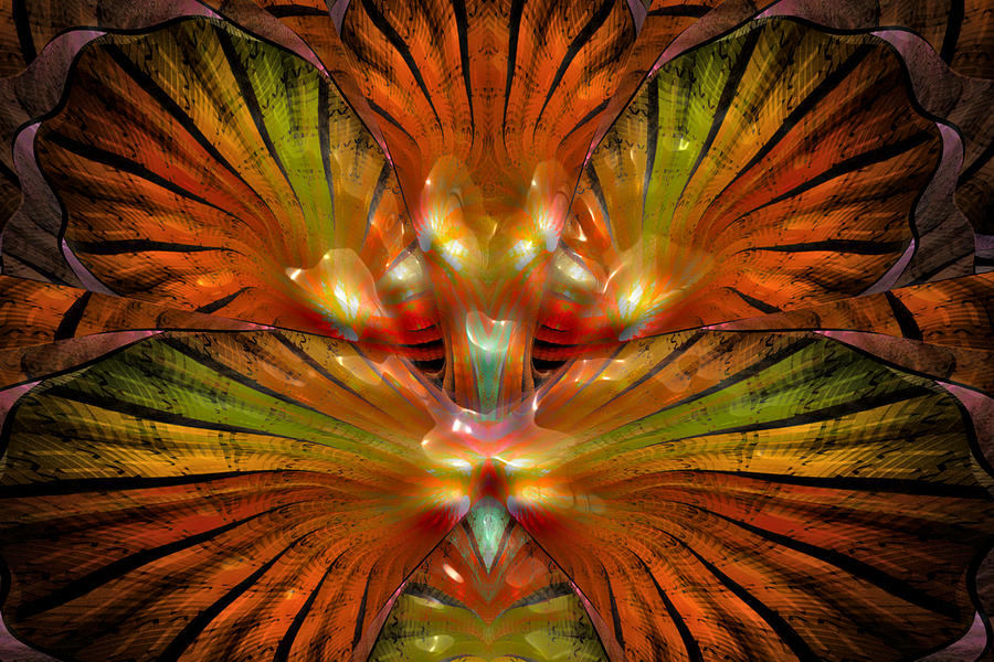 Abstract Digital Art - Pele Mourning by Janet Russell