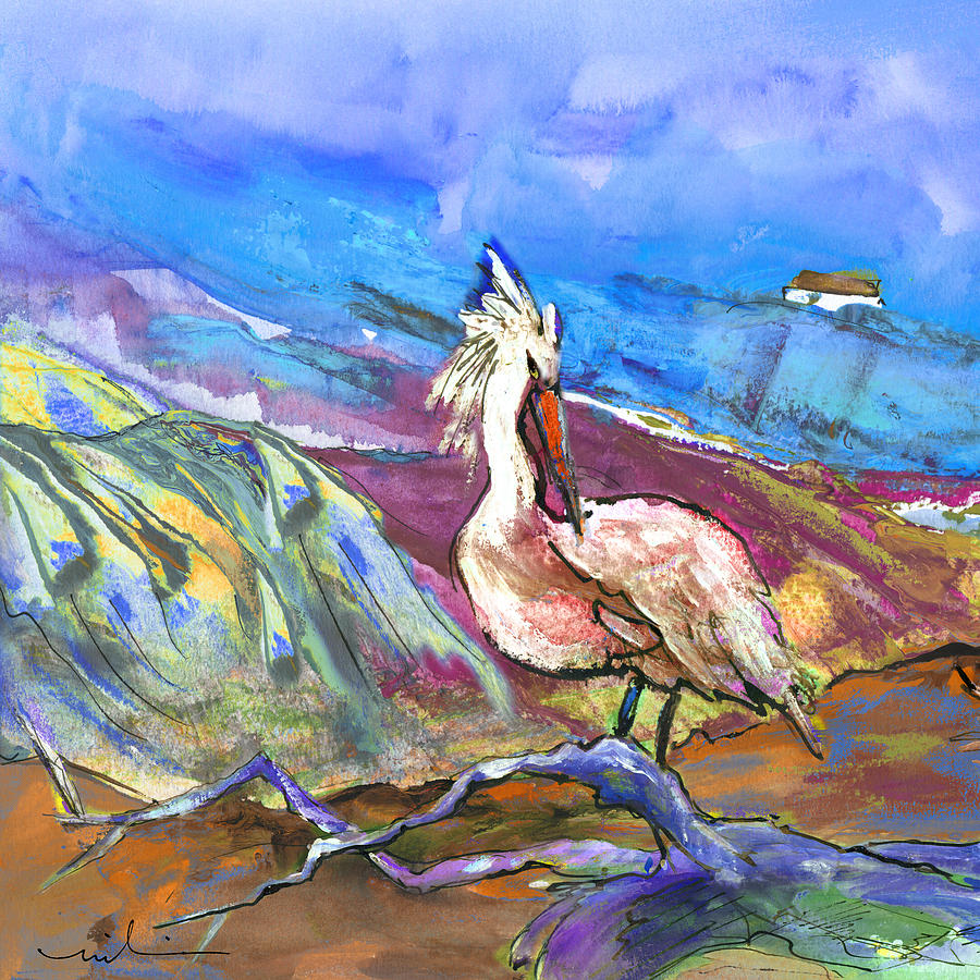Fantasy Painting - Pelican from The Dombes In France 02 by Miki De Goodaboom