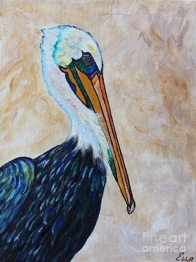 Wildlife Painting - Pelican Pointe by Ella Kaye Dickey