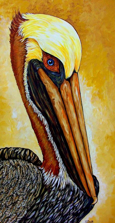 Pelican Painting by Sherry Dole