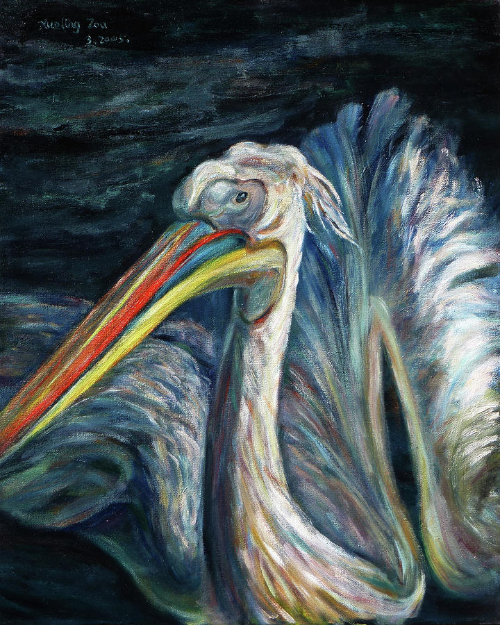 Pelican Painting - Pelican by Xueling Zou