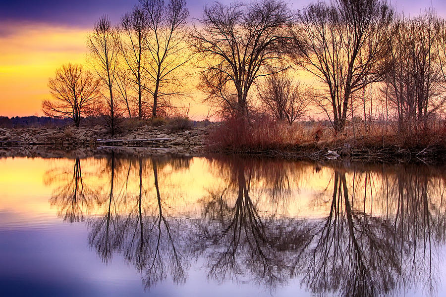 Pella Crossing Sunrise Reflections HDR Photograph by James BO Insogna
