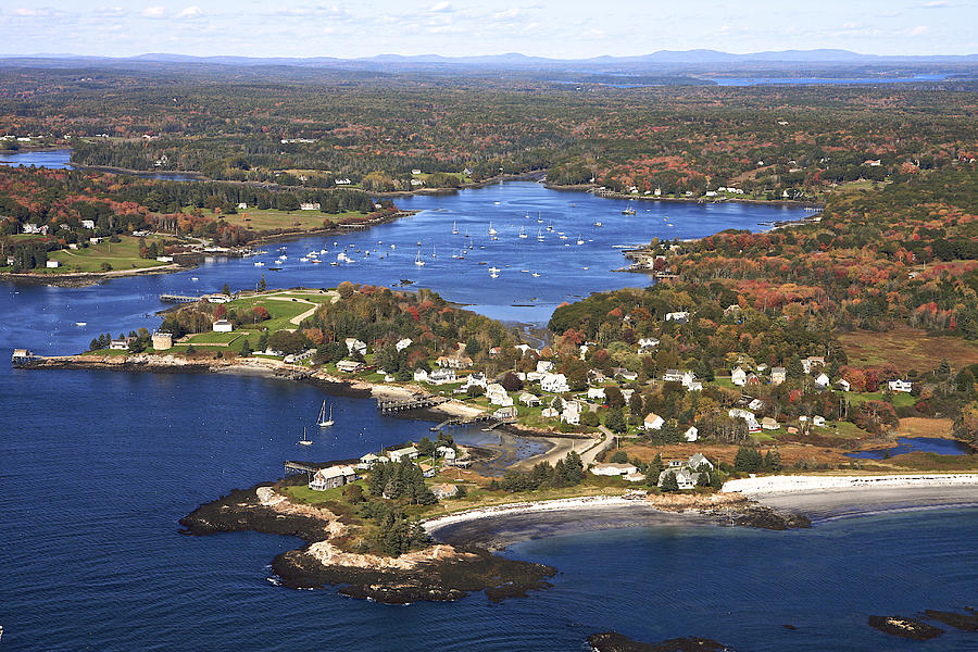 Pemaquid Beach And Pemaquid Harbor Photograph by Dave Cleaveland - Fine ...