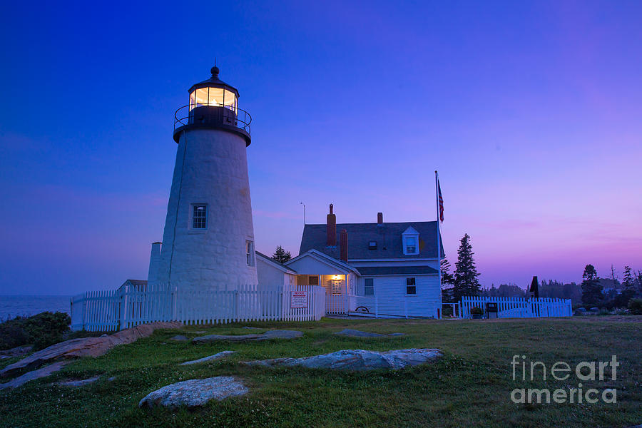 John Quincy Adams Photograph - Pemaquid Point Lighthouse at Sunset by Bridget Calip