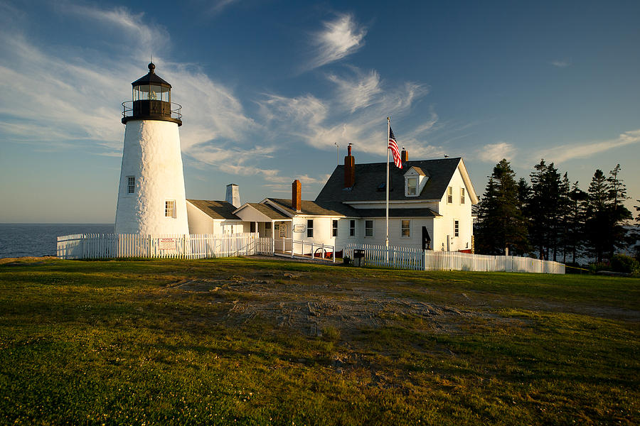 Pemaquid Point Lighthouse at Sunset Photograph by Gordon Ripley