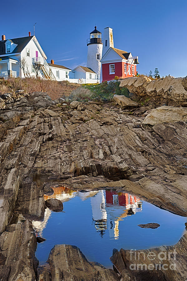 Pemaquid Point Lighthouse Reflection Photograph by Izet Kapetanovic