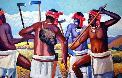 Pemba ritual Ceromony Intombe Painting by Lizo Pemba - Fine Art America