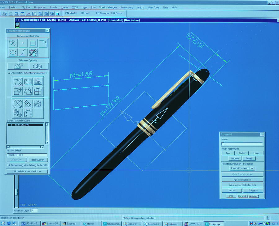 Tool Photograph - Pen Design by Philippe Psaila/science Photo Library
