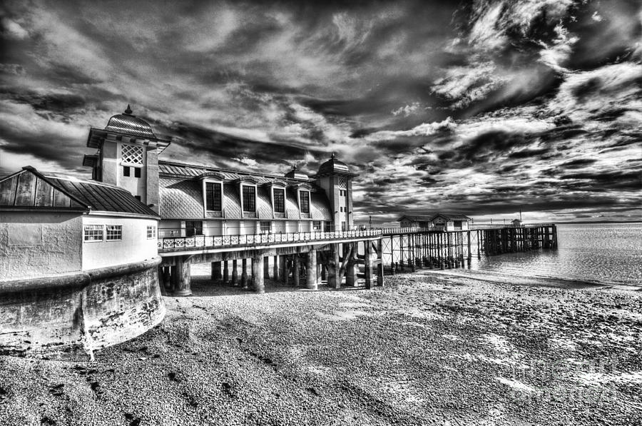 Penarth Pier 6 Monochrome Photograph by Steve Purnell
