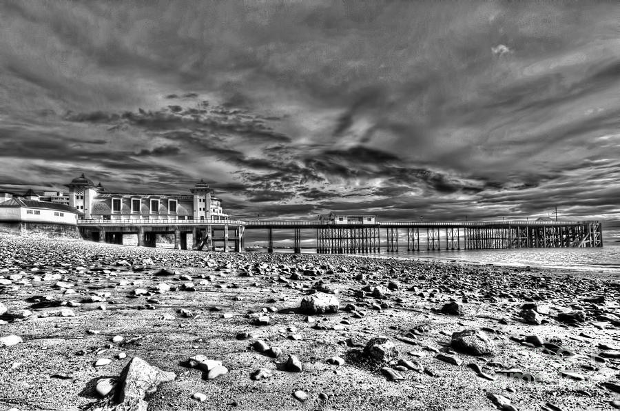 Penarth Pier 7 Monochrome Photograph by Steve Purnell